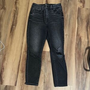 Women's Black Distressed Jeans